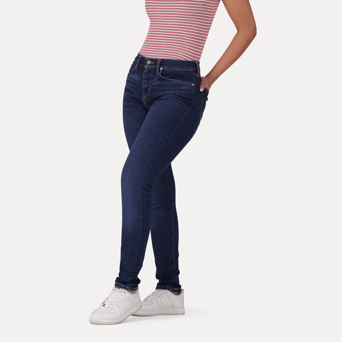 LEVI'S® WOMEN'S CURVY HIGH-RISE SUPER SKINNY - DARK INDIGO - WORN IN