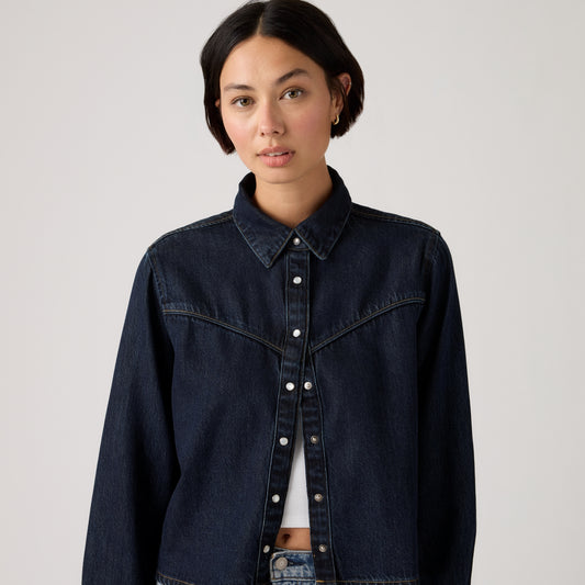 LEVI'S® WOMEN'S LOGAN SHACKET - DARK INDIGO FLAT FINISH