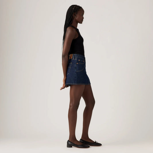 LEVI'S® WOMEN'S WESTERN ICON SKIRT - DARK INDIGO FLAT FINISH