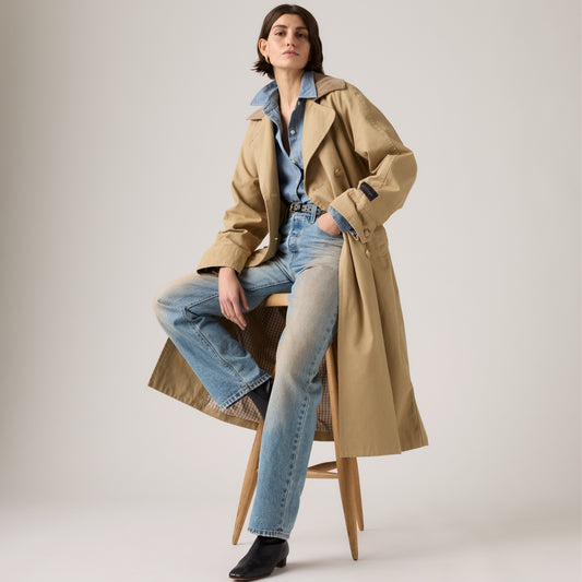 LEVI'S® WOMEN'S BREE CLASSIC LONG TRENCH COAT - TAN