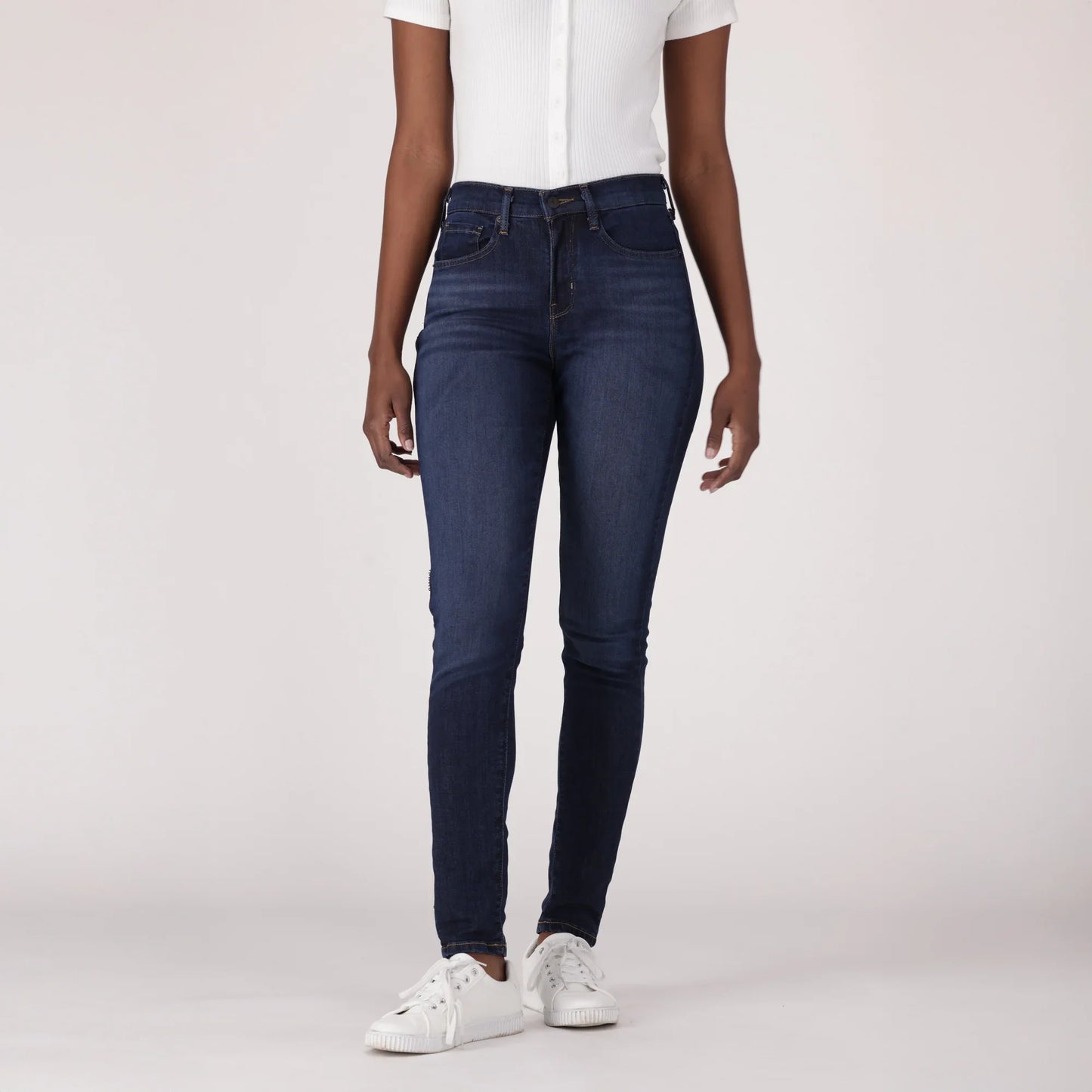 LEVI'S® WOMEN'S CURVY HIGH-RISE SUPER SKINNY - DARK INDIGO - WORN IN