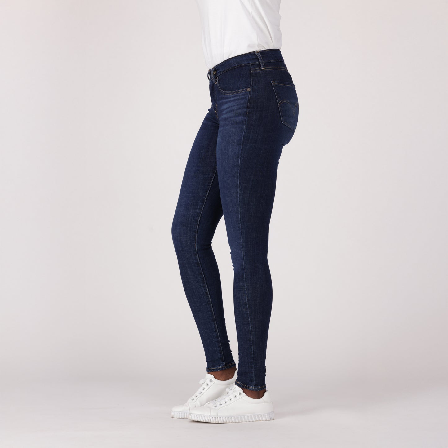 LEVI'S® WOMEN'S CURVY SUPER SKINNY - DARK INDIGO - WORN IN