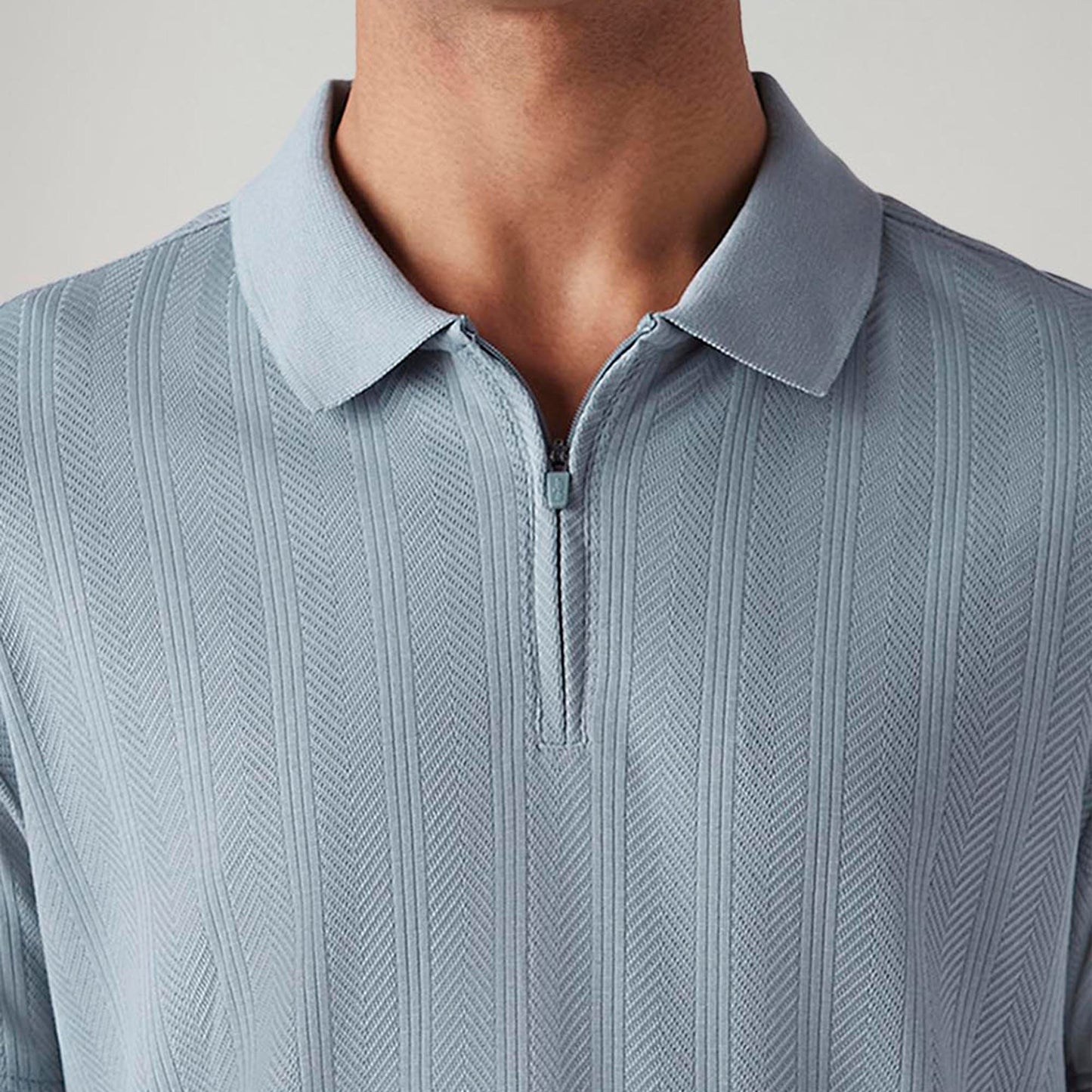 LEVI'S® MEN'S TEXTURED JACQUARD POLO T-SHIRT - BLUE