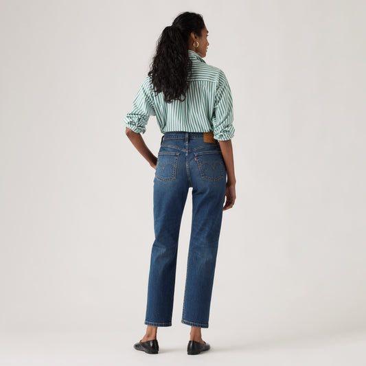 LEVI'S® WOMEN'S CROPPED 501 ORIGINAL® JEANS - MED INDIGO - WORN IN