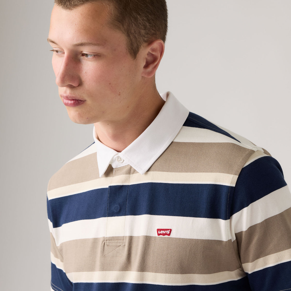 LEVI'S® MEN'S CLASSIC SHORT-SLEEVE RUGBY SHIRT - MULTI-COLOR