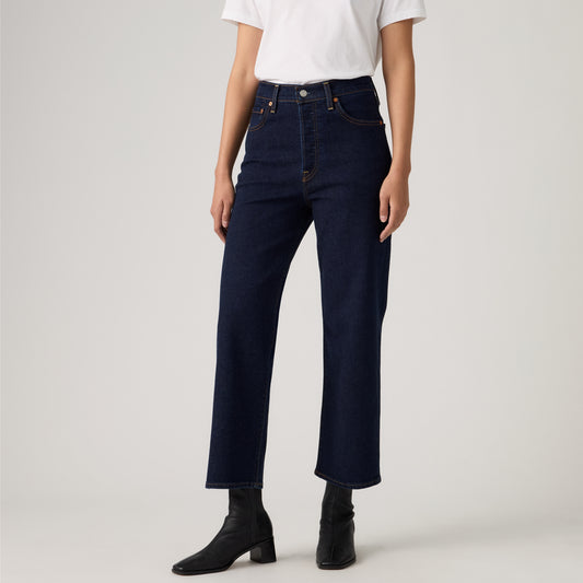 LEVI'S® WOMEN'S RIBCAGE STRAIGHT ANKLE JEANS - BLACK