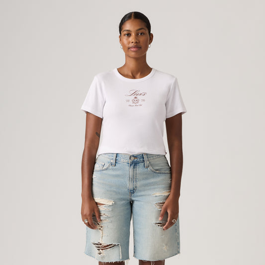 LEVI'S® WOMEN'S GRAPHIC RICKIE T-SHIRT - WHITE