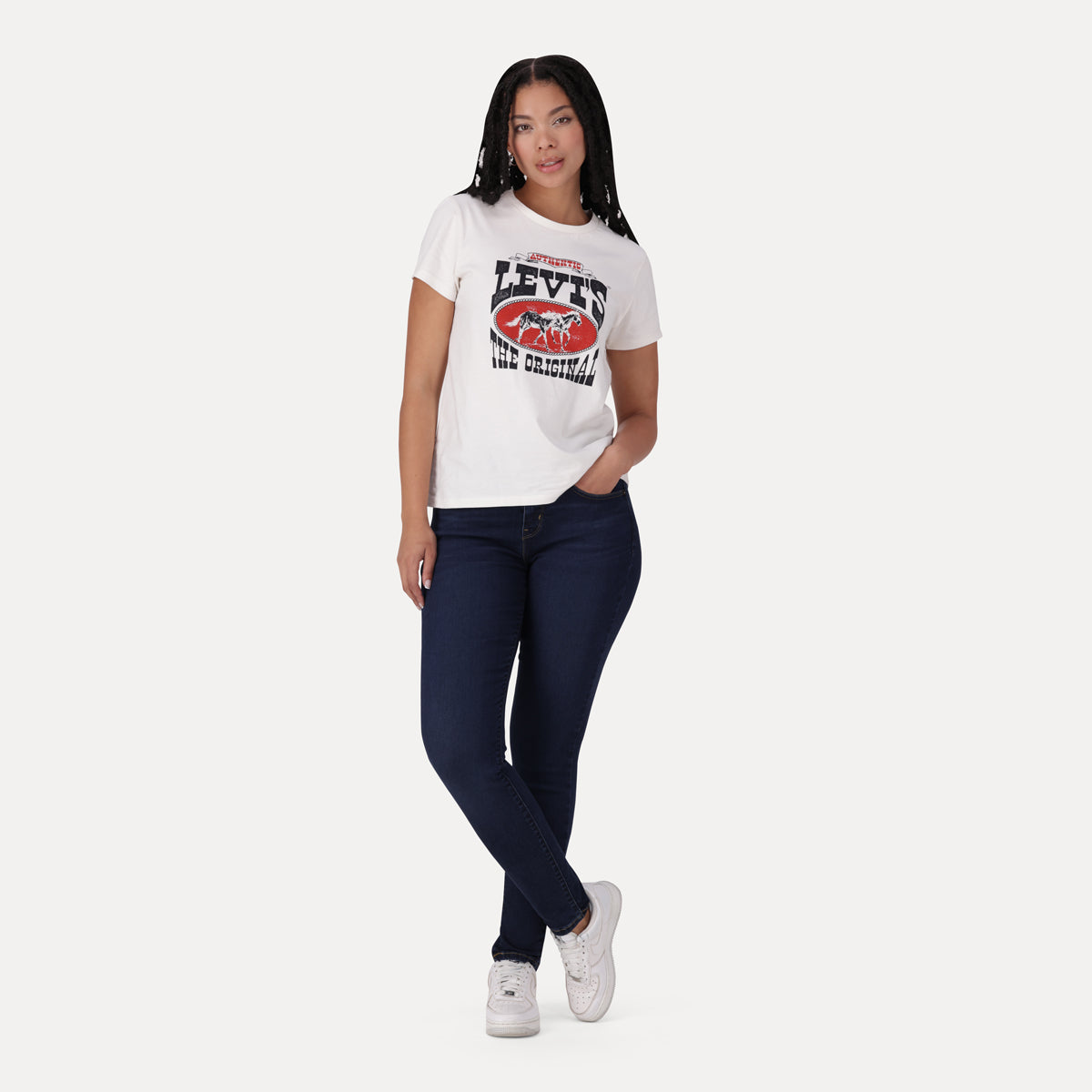 LEVI'S® WOMEN'S CURVY HIGH-RISE SUPER SKINNY - DARK INDIGO - WORN IN