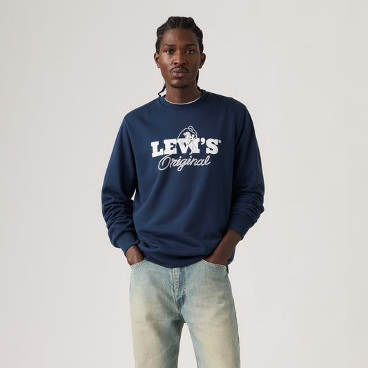 LEVI'S® MEN'S STANDARD FIT GRAPHIC CREWNECK SWEATSHIRT - BLUE
