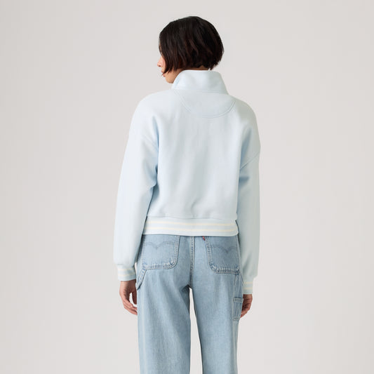 LEVI'S® WOMEN'S EVERYDAY QUARTER ZIP SWEATSHIRT - BLUE