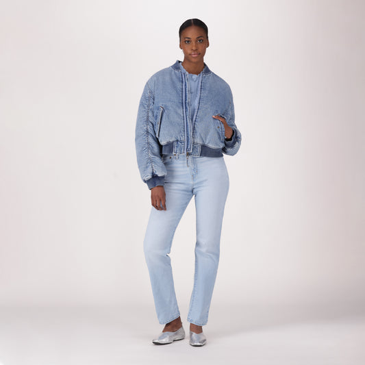 LEVI'S® WOMEN'S WEDGIE SLIM JEANS - LIGHT INDIGO - WORN IN