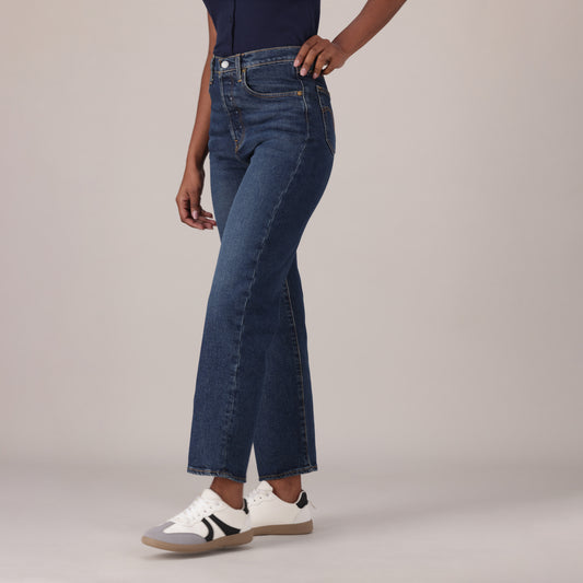 LEVI'S® WOMEN'S 501® ORIGINAL JEANS - MED INDIGO - WORN IN