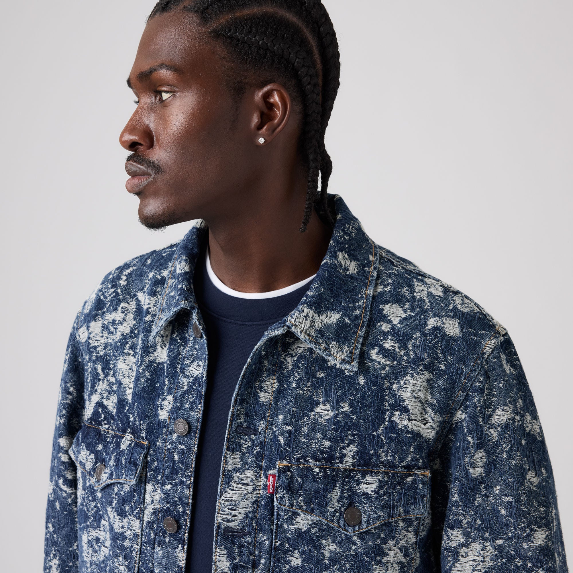 LEVI'S® MEN'S EMBARCADERO STATION JACKET - MED INDIGO - WORN IN