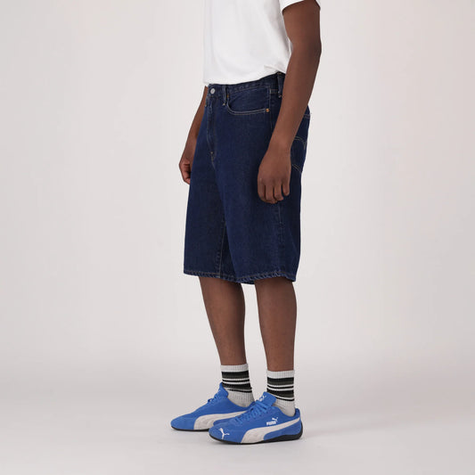 LEVI'S® MEN'S 478 BAGGY SHORTS - DARK INDIGO - WORN IN