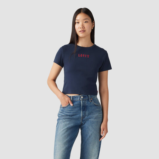 LEVI'S® WOMEN'S GRAPHIC ESSENTIAL SPORTY TEE - BLUE