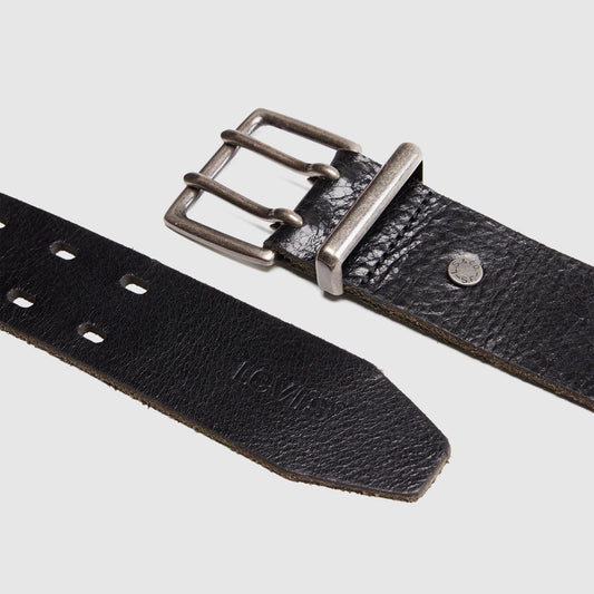 LEVI'S® MEN'S POTRERO DOUBLE PRONG BELT - BLACK