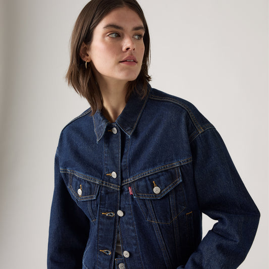LEVI'S® WOMEN'S '90S TRUCKER JACKET - DARK INDIGO FLAT FINISH