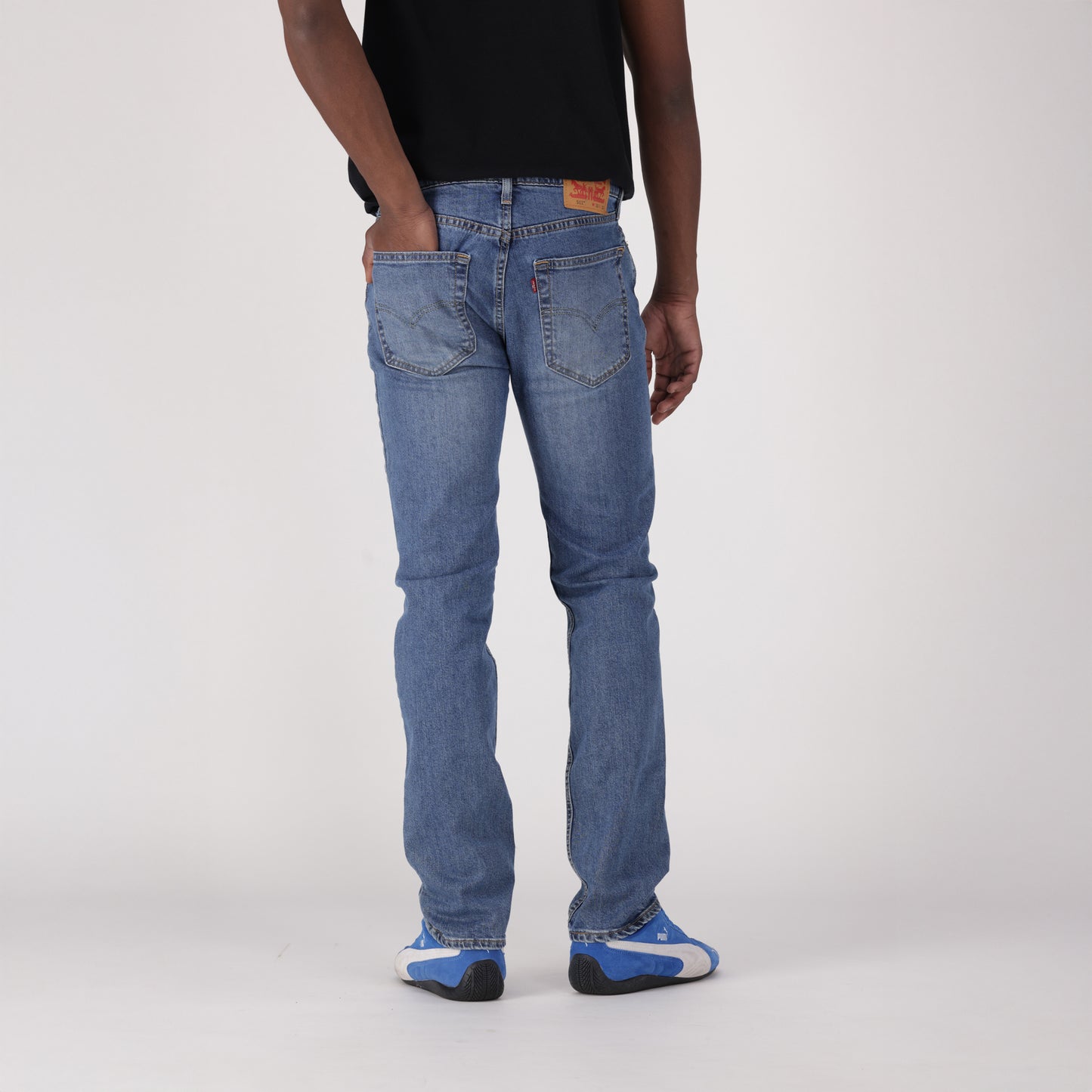 LEVI'S® MEN'S 511™ SLIM JEANS - MED INDIGO - WORN IN