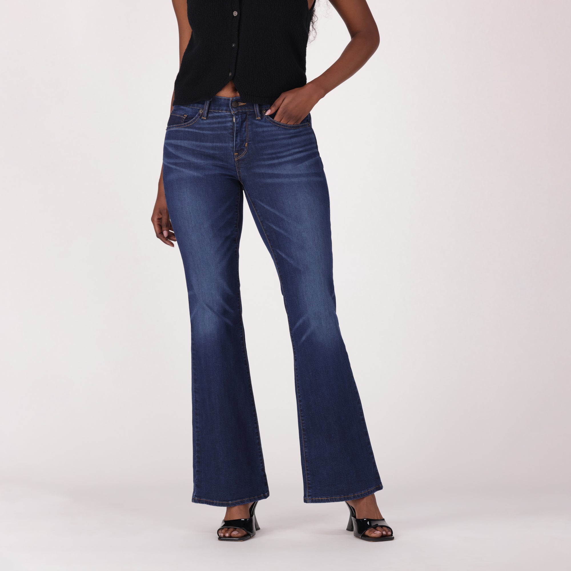LEVI'S® WOMEN'S CURVY FLARE - DARK INDIGO WORN IN