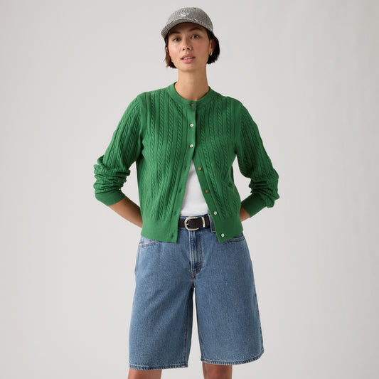 LEVI'S® WOMEN'S SUPERSOFT CREWNECK CARDIGAN - MULTI COLOUR