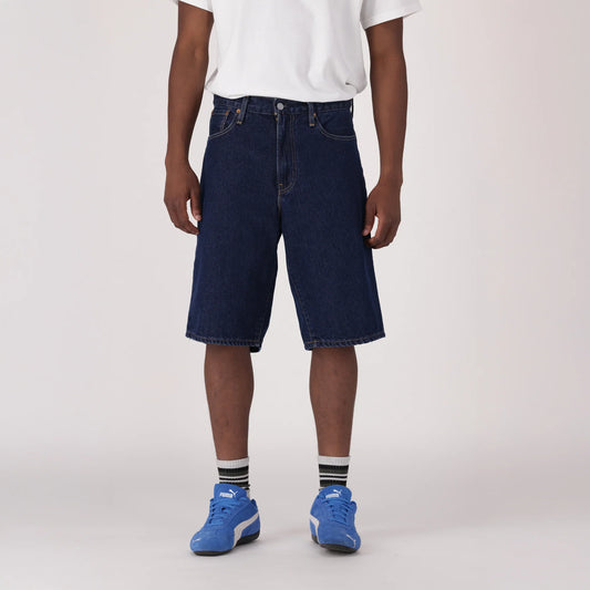 LEVI'S® MEN'S 478 BAGGY SHORTS - DARK INDIGO - WORN IN
