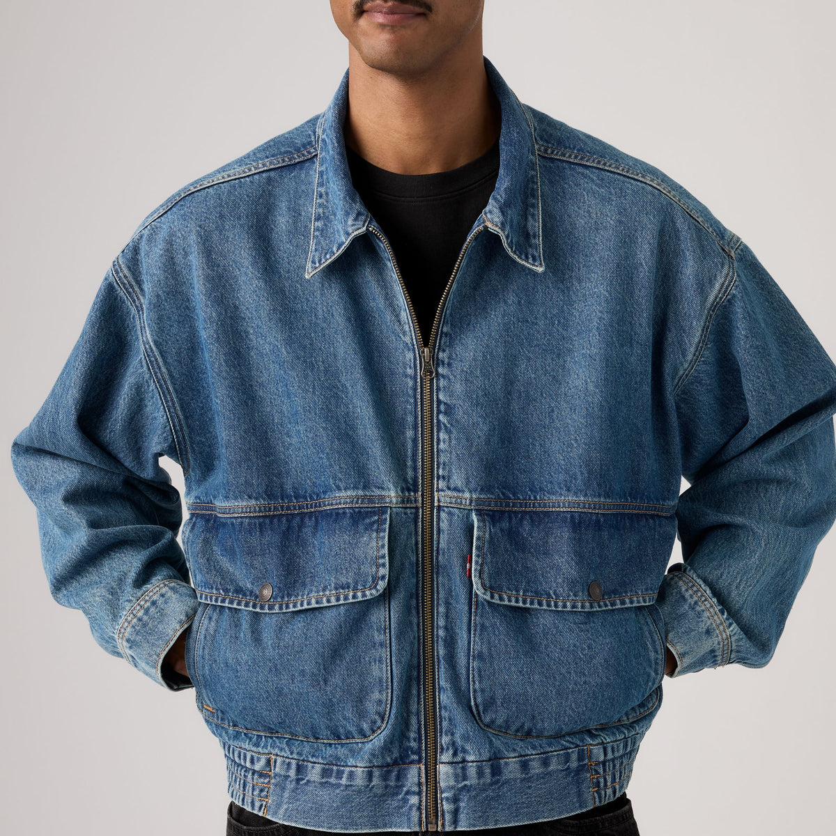 LEVI'S® MEN'S WHEELING JACKET - MED INDIGO - WORN IN