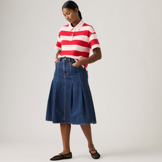 LEVI'S® WOMEN'S PLEATED MIDI SKIRT - MULTI COLOUR