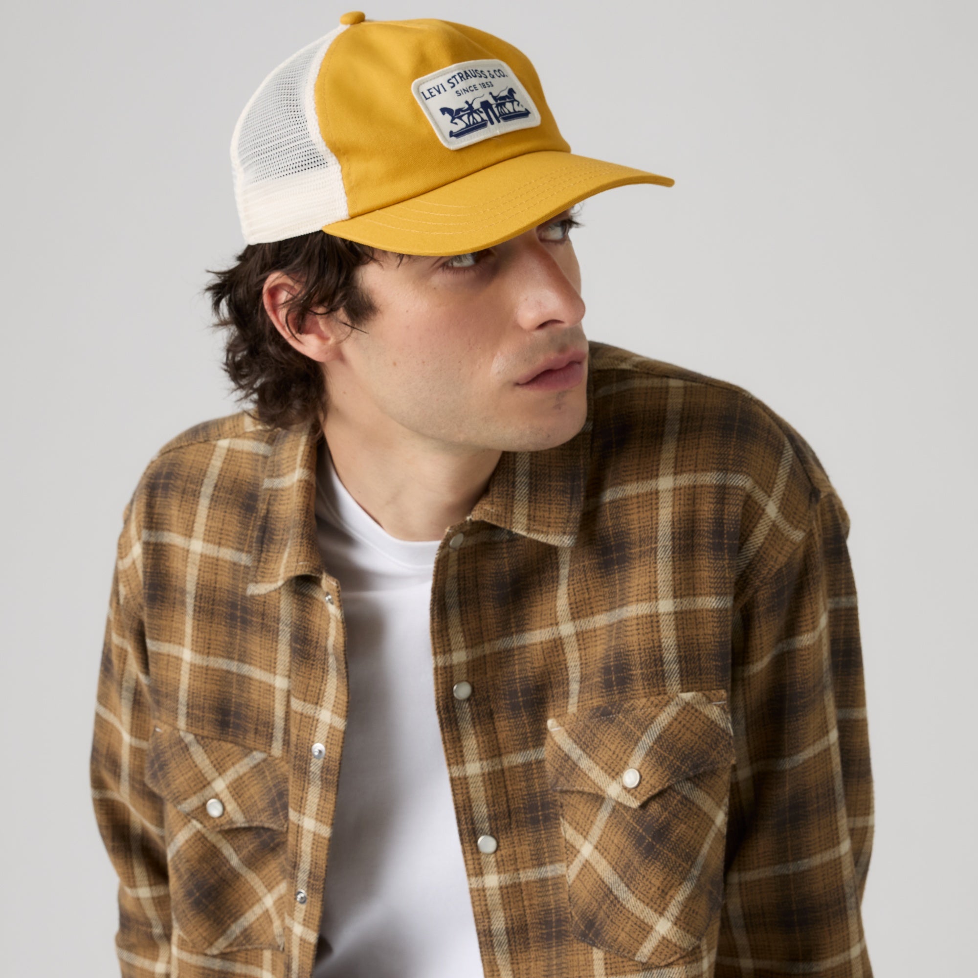 LEVI'S® MEN'S PRESIDIO TRUCKER CAP - YELLOW