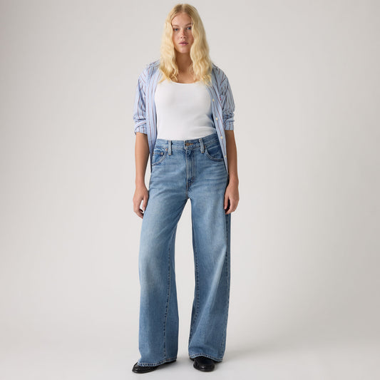Levi's® Women's Cinch Wide-Leg Jeans - Med Indigo - Worn In