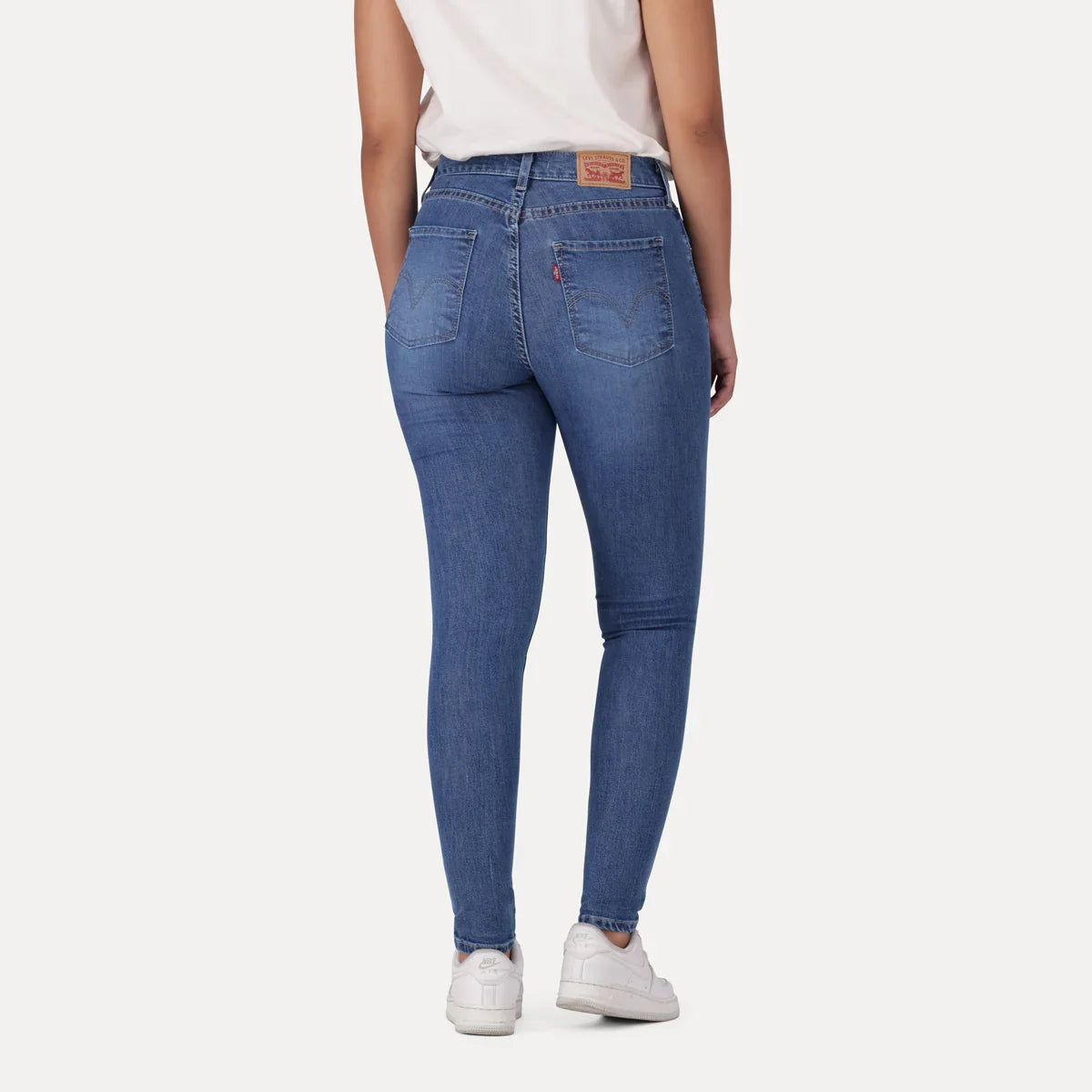 LEVI'S® WOMEN'S CURVY SUPER SKINNY - MED INDIGO - WORN IN