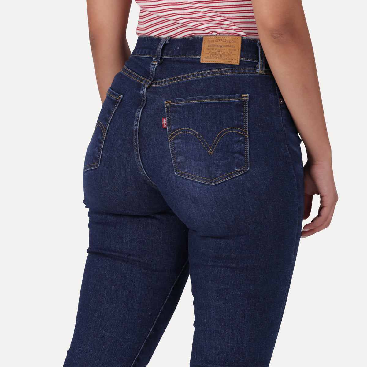 LEVI'S® WOMEN'S CURVY HIGH-RISE SUPER SKINNY - DARK INDIGO - WORN IN