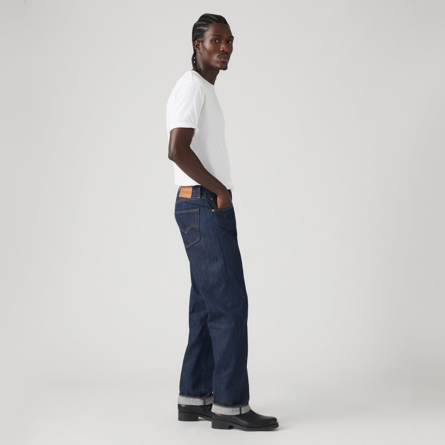 LEVI'S® MEN'S 501® ORIGINAL SHRINK-TO-FIT™ SELVEDGE JEANS - DARK WASH