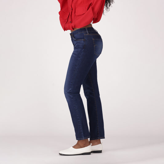 LEVI'S® WOMEN'S CURVY STRAIGHT - DARK INDIGO - WORN IN