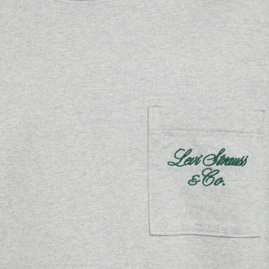 LEVI'S® MEN'S HALF-SLEEVE GRAPHIC POCKET T-SHIRT - GREY