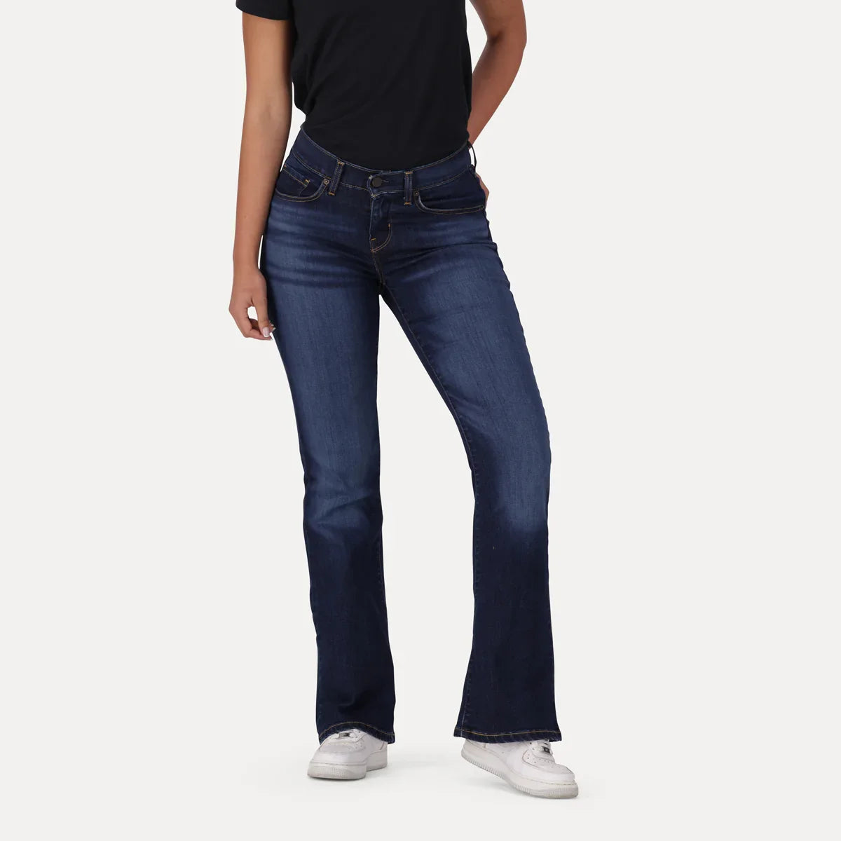 LEVI'S® WOMEN'S CURVY FLARE - DARK INDIGO - WORN IN