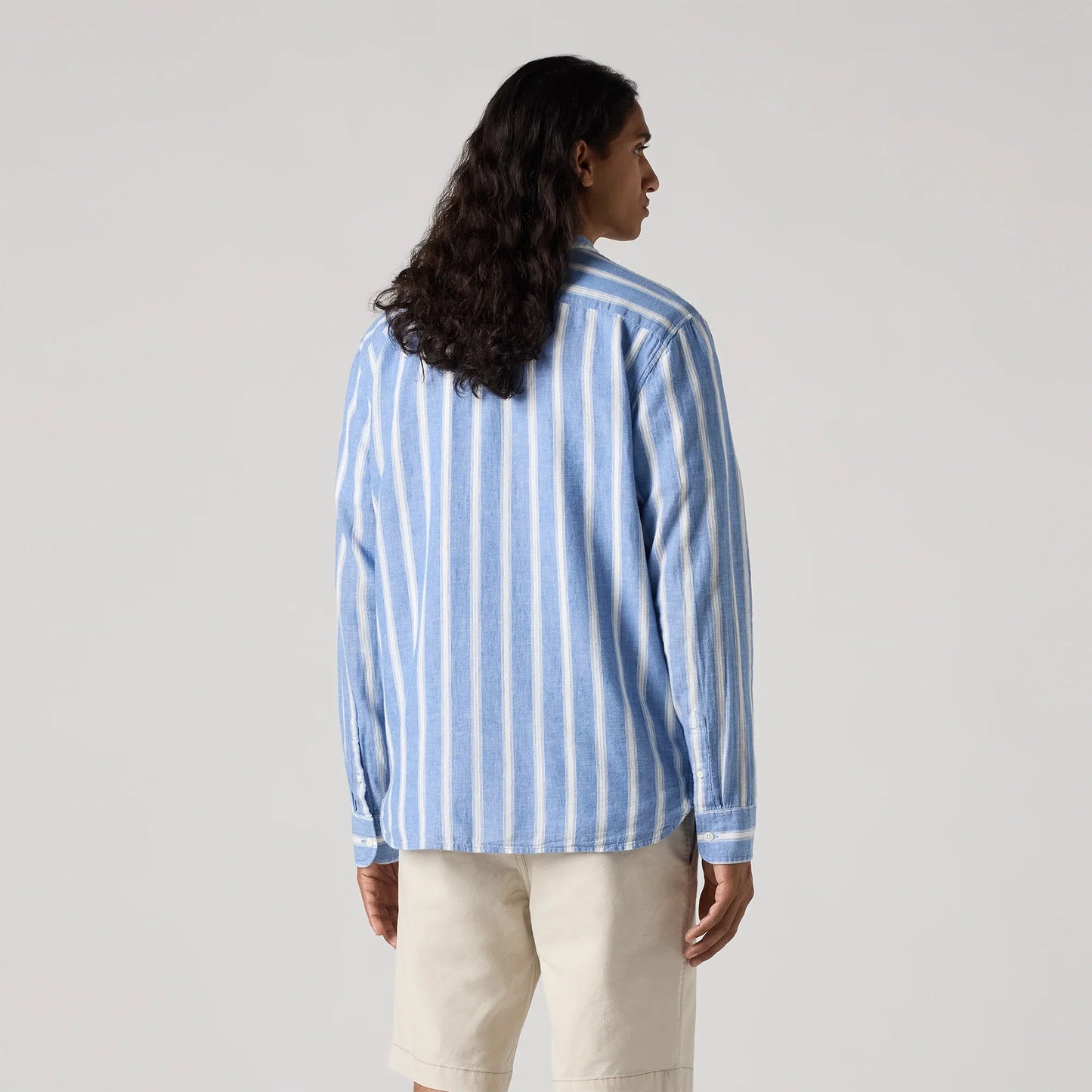 LEVI'S® MEN'S BANDED COLLAR 1 POCKET SHIRT - BLUE