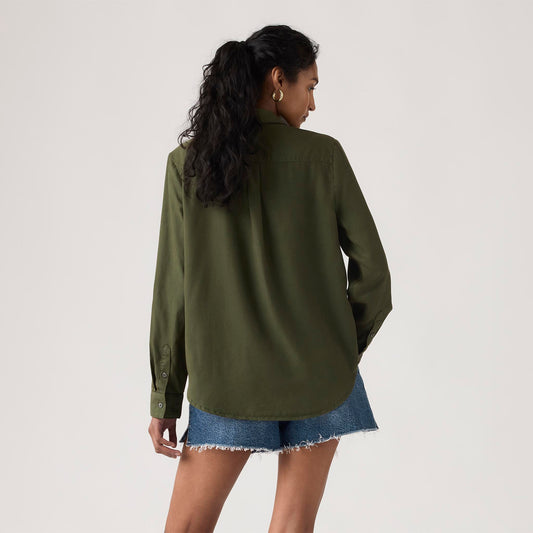 LEVI'S® WOMEN'S ELAINE UTILITY SHIRT - GREEN