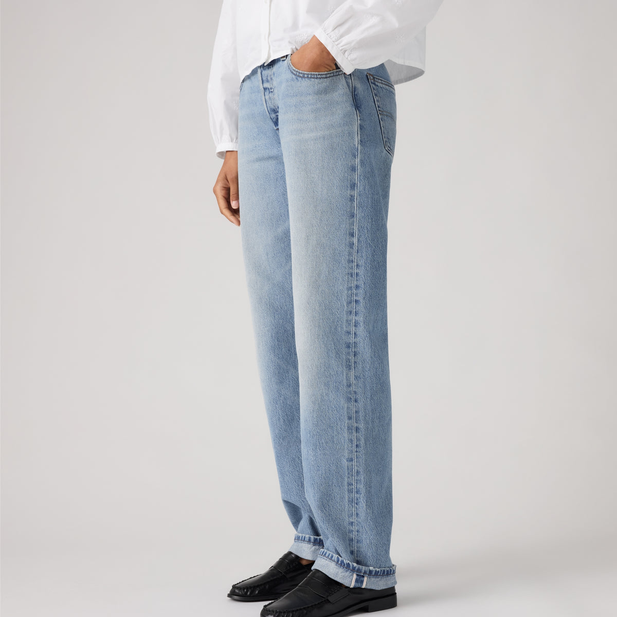 LEVI'S® WOMEN'S 501® '90S JEANS - MED INDIGO - WORN IN