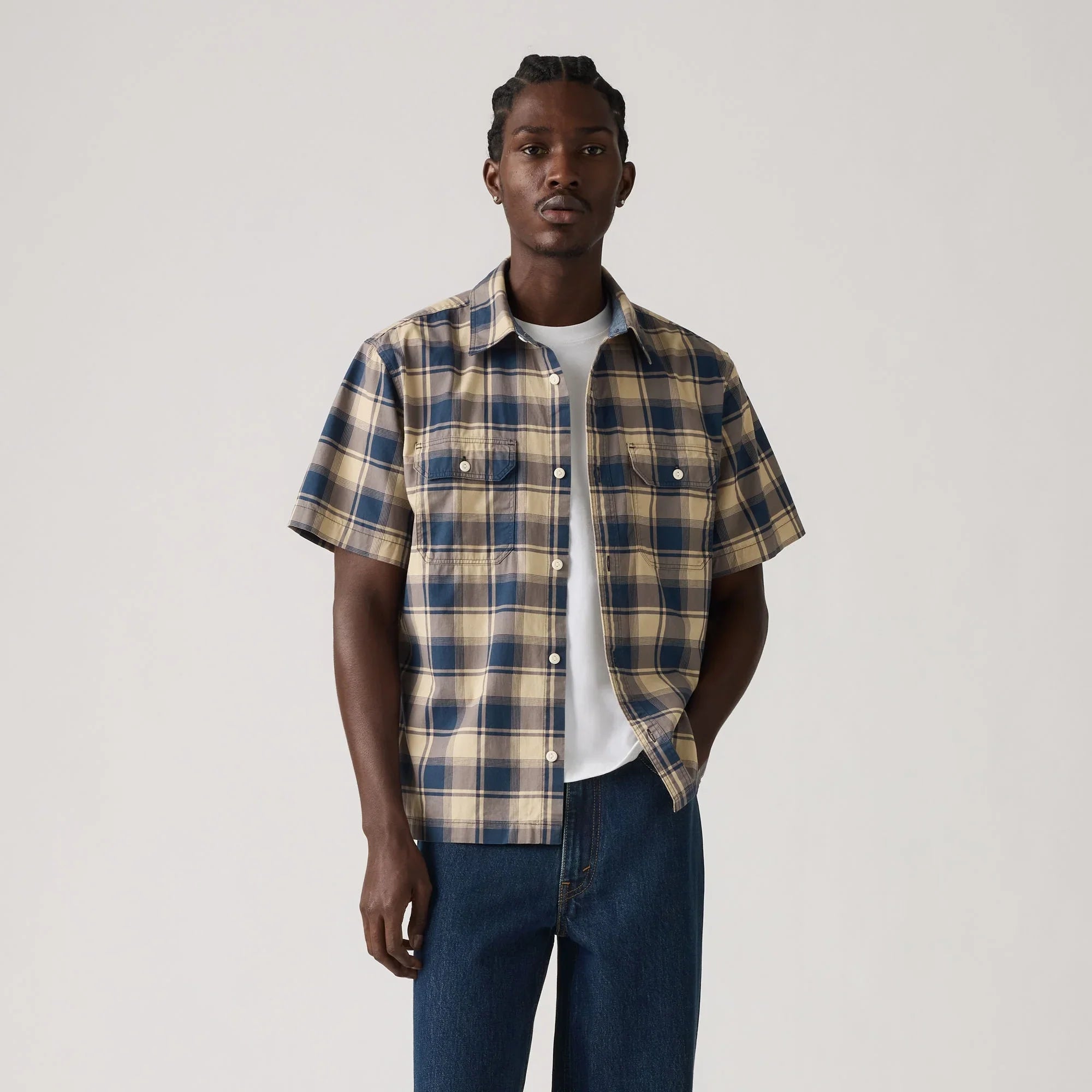 LEVI'S® MEN'S SHORT-SLEEVE DALTON WORKWEAR SHIRT - MULTI COLOUR
