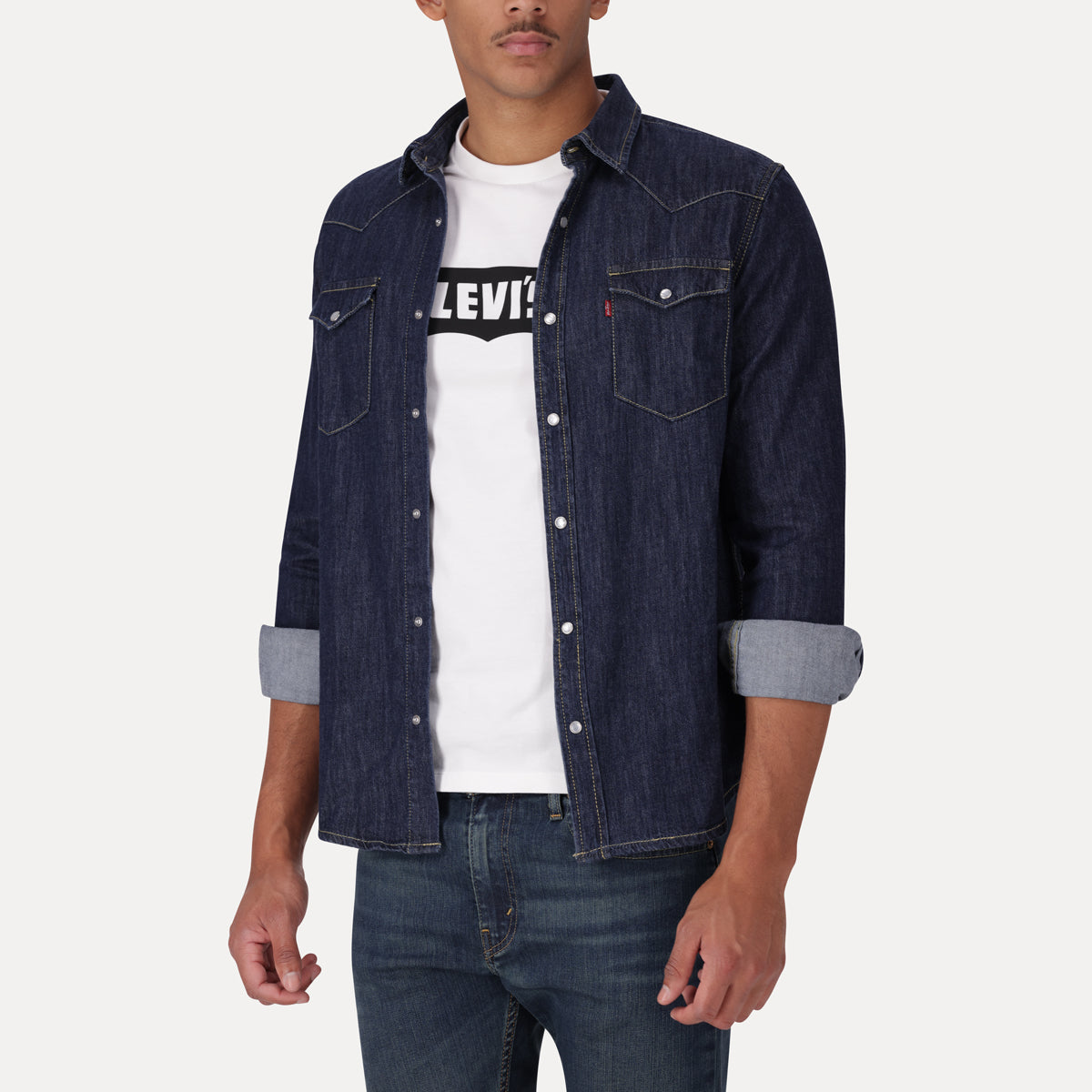 LEVI'S® MEN'S CLASSIC STANDARD FIT WESTERN SHIRT - BLUE