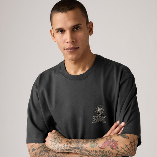 LEVI'S® MEN'S HALF-SLEEVE T-SHIRT - BLACK