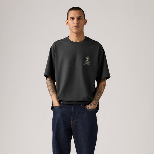 LEVI'S® MEN'S HALF-SLEEVE T-SHIRT - BLACK