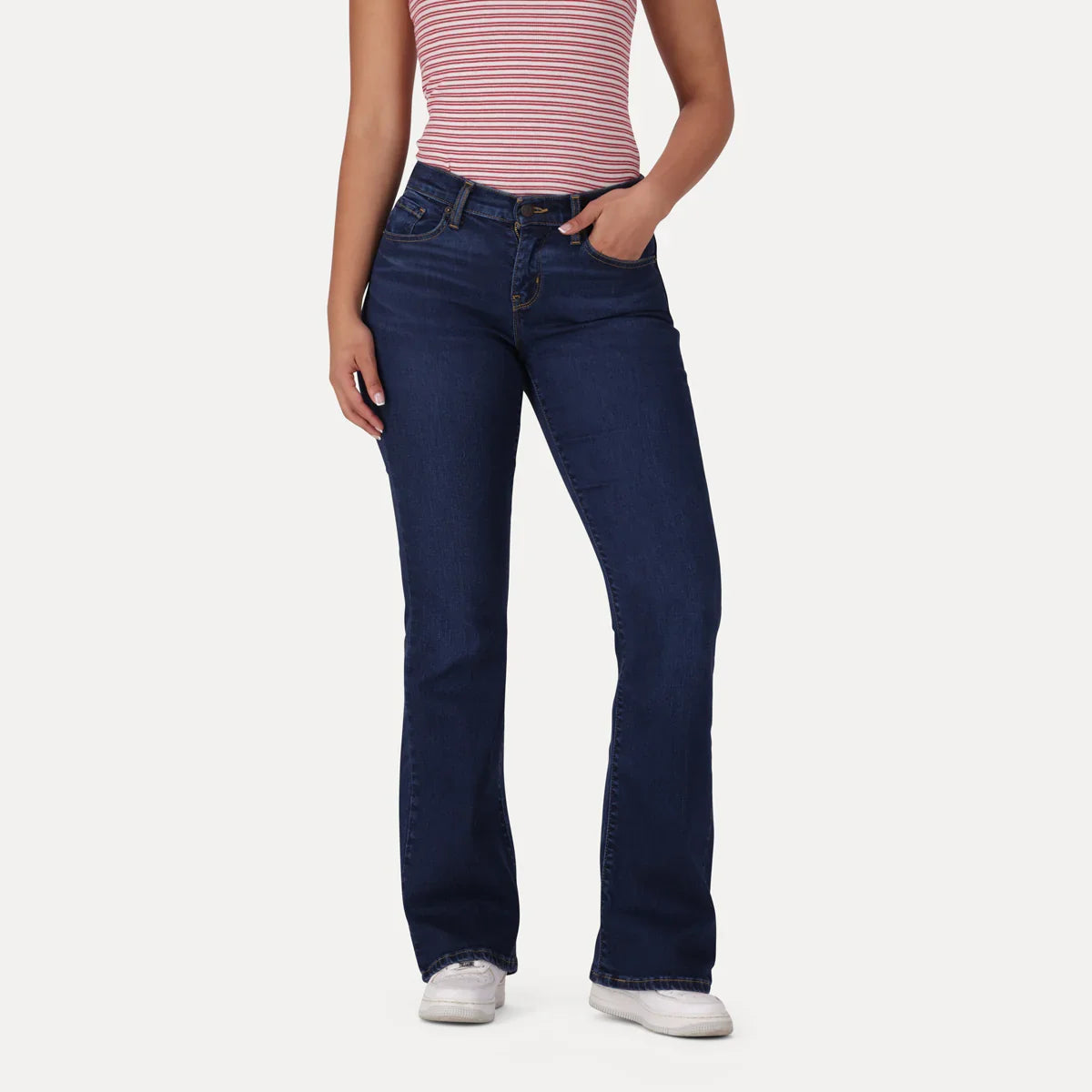 LEVI'S® WOMEN'S CURVY FLARE - DARK INDIGO - WORN IN