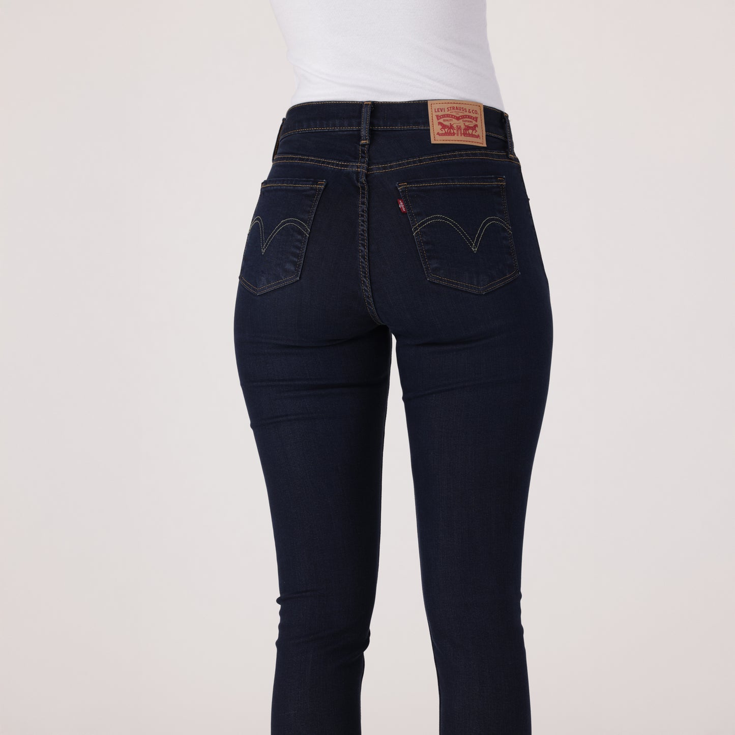 LEVI'S® WOMEN'S CURVY HIGH-RISE SUPER SKINNY - DARK INDIGO - FLAT FINISH