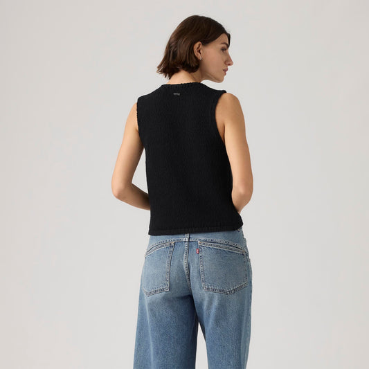 LEVI'S® WOMEN'S HELEN MINI BOUCLE VEST - BLACK