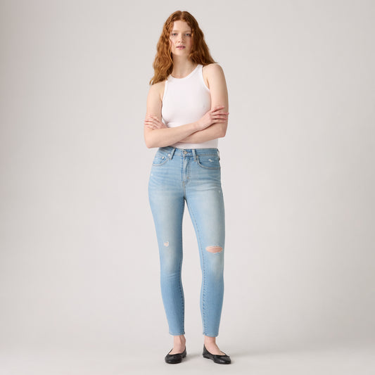 LEVI’S® WOMEN'S 721 HIGH-RISE SKINNY JEANS - MED INDIGO - WORN IN
