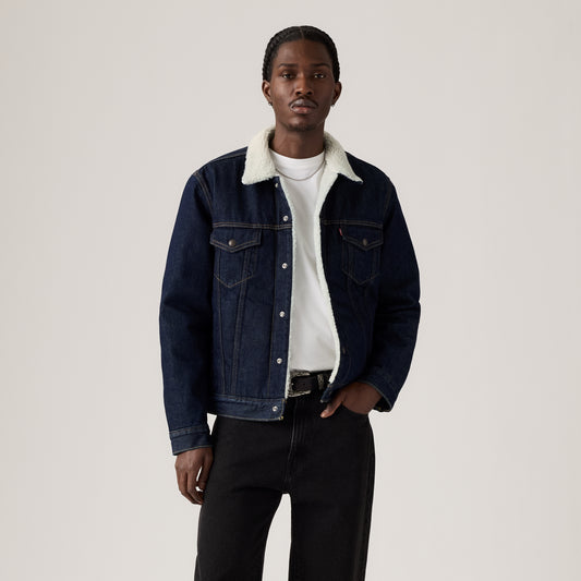 LEVI'S® MEN'S TYPE III SHERPA TRUCKER JACKET - BLUE