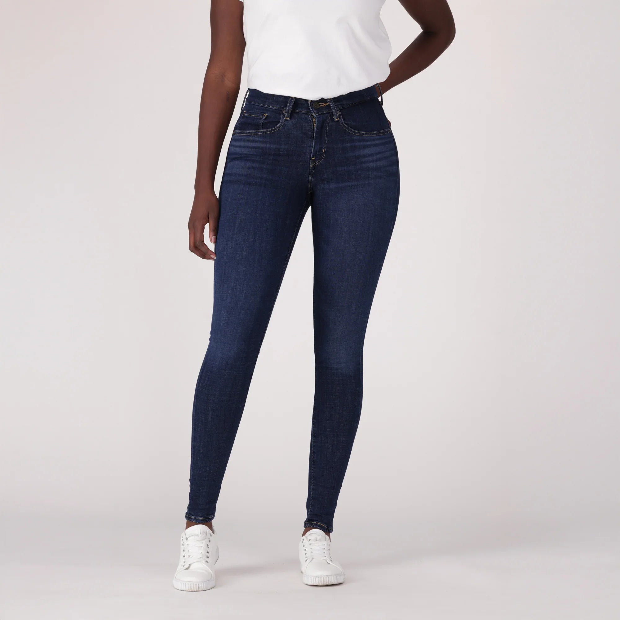 LEVI'S® WOMEN'S CURVY SUPER SKINNY - DARK INDIGO - WORN IN