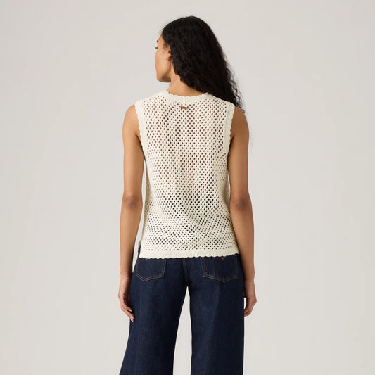 LEVI'S® WOMEN'S ADRIENNE CROCHET TANK - WHITE
