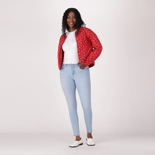 LEVI'S® WOMEN'S CURVY SUPER SKINNY - LIGHT INDIGO - WORN IN